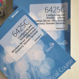 6425C Configuring and Troubleshooting Windows Server 2008 Active Directory Domain Services - Volume 1

&amp; 2