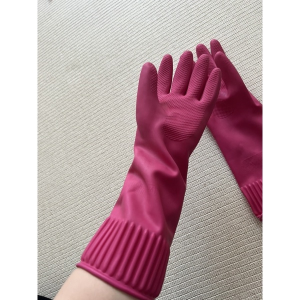 mamison rubber gloves ถุงมือยางพาราแท้ สำหรับล้างจาน ล้างรถ สบาย นุ่มมากรัดแขนกันน้ำเข้า ไม่เหม็น คุณภาพดีมาก – โปรปัง