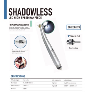 Shadowless LED high speed handpiece