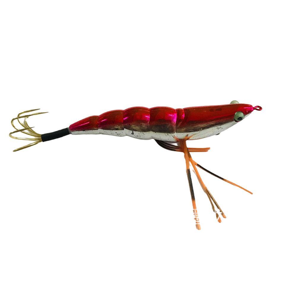 Wooden Shrimp Electroplating Bamboo Shrimp Noctilucent Luya Shrimp Gold Hook All Hook Five-claw A1B0 #8