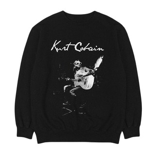 Nirvana - KURT COBAIN | เพลง CREWNECK | เสื้อกันหนาว BAND | Unisex | Merch เครื่องดนตรี | หินกรันจ์