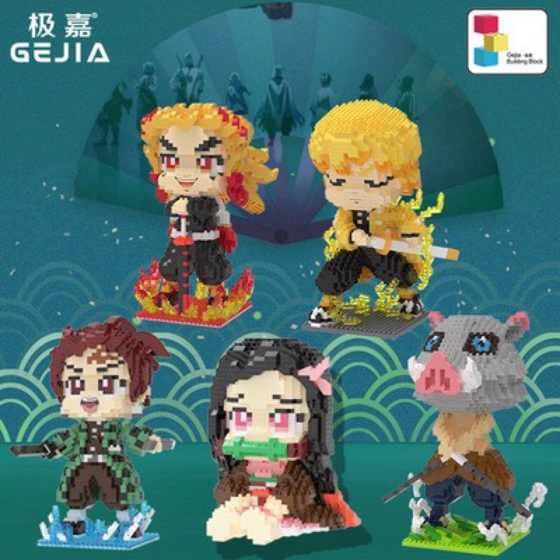 ตัวต่อนาโนชุดดาบพิฆาตอสูร Demon slayer : Kimetsu no Yaiba size jumbo GEJIA 6023-1,6023-2,6023-3,6023-4,6023-5