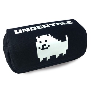 Undertale Sans เกม การ์ตูน นักเรียน ซิปคู่ ผ้าใบ เครื่องเขียน กล่องดินสอ กล่องเก็บของเด็ก