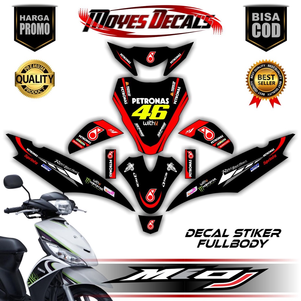 MIO J Decal สติ๊กเกอร์ MIO J Decal สติ๊กเกอร์ Fullbody Petronas สติ๊กเกอร์