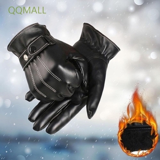 Qqmall ถุงมือหนังกันลมสําหรับขี่รถมอเตอร์ไซค์