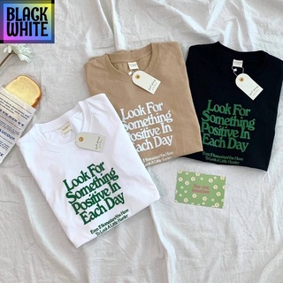 🔥พร้อมส่ง🔥BWCB -พร้อมส่ง ผ้าคอตตอนเสื้อยืด สไตล์มินิมอลสกรีนลาย look for Street apparel เสื้อยืดเท่ห์ oversize