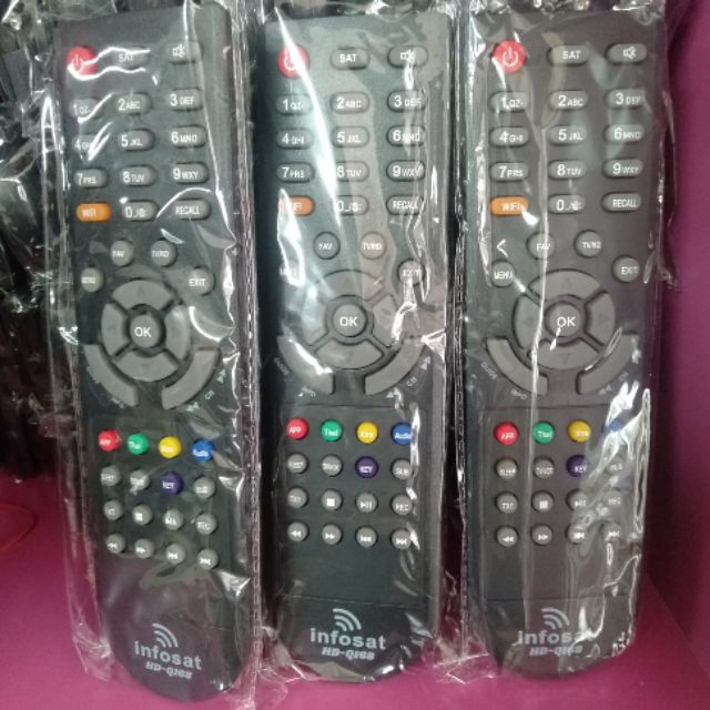 Remote infosat รุ่น HD-Q168 (ใช้งานกับกล่อง infosat HD ได้ทุกรุ่น)