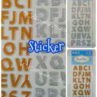 NEW!!! Sticker ตัวภาษาอังกฤษสีเงิน-สีทอง