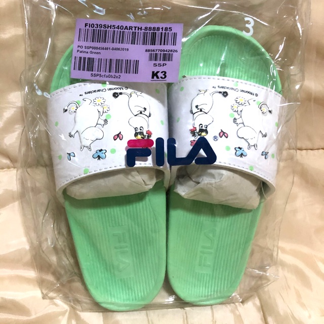 12.12 FILA รองเท้าแตะ FILA เด็ก ฟิล่า ของแท้100% ลดราคาถูกสุดๆ รุ่น FILA Moomin DOT ไซส์ 21 cm.