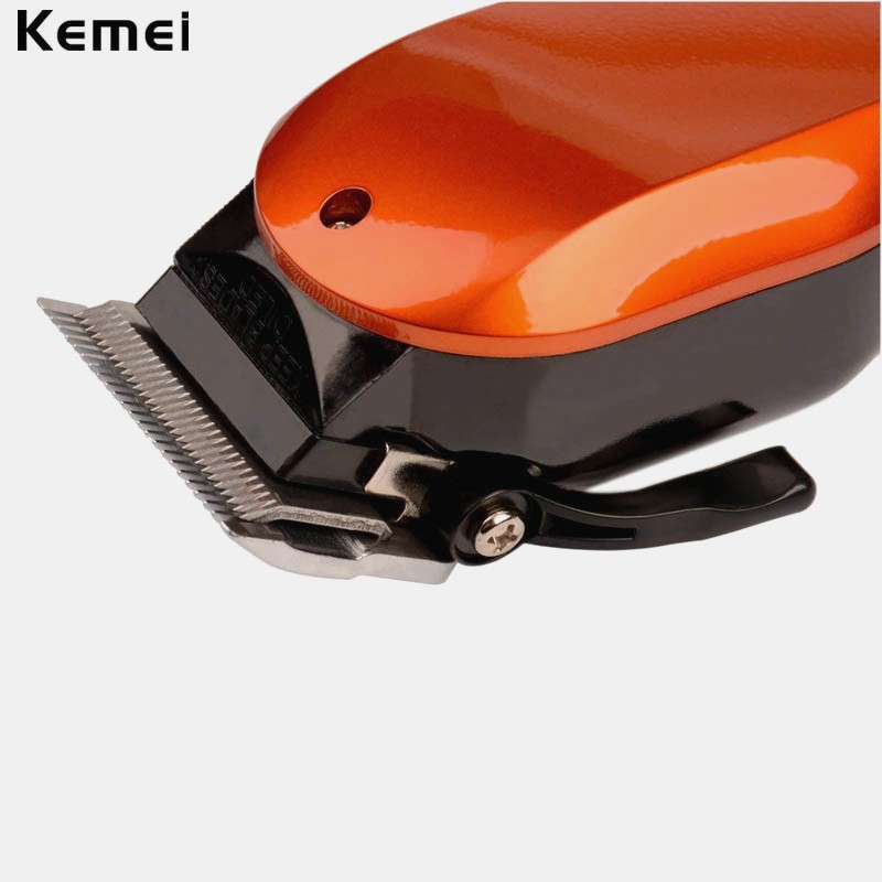 KEMEI Km-9012 ปัตตาเลี่ยนตัดผม มอเตอร์แรง แถมหัวรองหวี 4 หัว ปัตตาเลี่ยน สีส้ม แบตตาเลี่ยน บัตตาเลี่ยน บัตเลี่ยนตัดผม