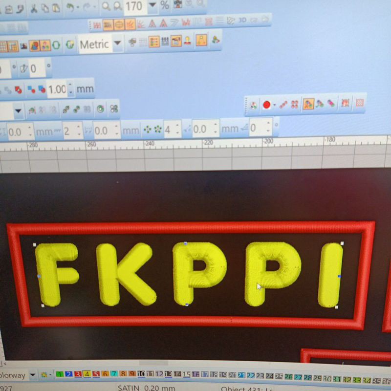 แพทช์ปัก 3 มิติลายนูน FKPPI พร้อมขอชื่อ PO 4 วัน