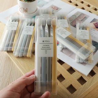 SUNDAY2020 🎀 MUJI แปรงสีฟันญี่ปุ่น10ห่อ🍑 หัวขนแปรงอ่อนนุ่ม ❗❗