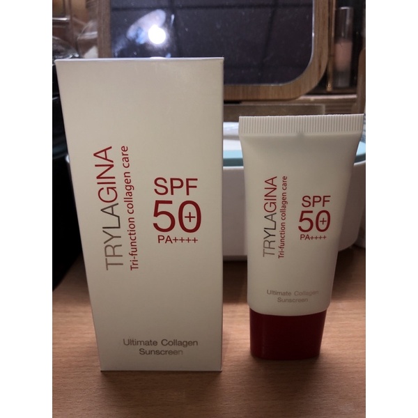 กันแดดTRYLAGINA Ultimate Collagen Sunscreen(สูตรใหม่)ใหญ่กว่าเดิม