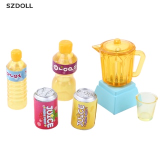 [cxSZDOLL]  1Set 1:12 Dollhouse Miniature Juicer Drink Bottle Cup Kitchen Kitchenware Toy  DOM