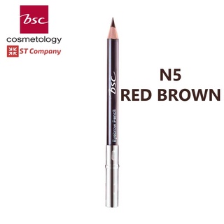 BSC EYEBROWN PENCIL N5 สีน้ำตาลแดง ดินสอเขียนคิ้ว  กันน้ำ กันเหงื่อ สีคมชัดธรรมชาติ ติดทนนาน ดินสอ เขียน คิ้ว เขียนคิ้ว