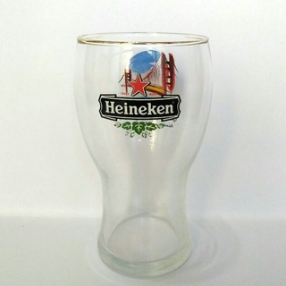 ใบสุดท้าย แก้วเบียร์สะสมหายาก ไฮเนเก้น-สะพานโกลเด้นเกต Heineken Golden Gate Bridge USA 5.2"inch Tall Beer Brewery Glass