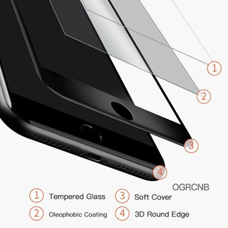 Oppo R9S  pro   ฟิล์มกระจก แบบเต็มจอ ลงขอบโค้ง ขอบนิ่ม กันขอบแตก