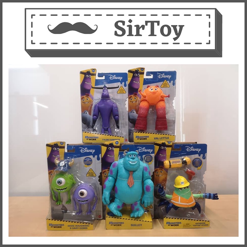 Mattel Disney Monsters At Work(Mike Wazowski & Gary Gibbs, Val Little, Katherine "Cutter" Sterns, Tylor Tuskmon, Sulley)