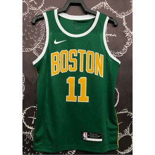 hot pressed nba Boston Celtics No. 11 Irving green golden basketball jersey