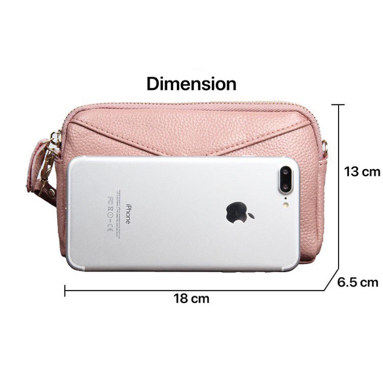 กระเป๋าหนังแท้ leather pouch กระเป๋าคลัช W040