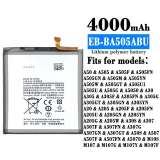 แบตเตอรี่ Samsung A20 A30 A30s A50 A50s A205 A305 A505 A307 A507 Battery For Samsung A20 A30 A30s A50 A50s รับประกัน 6 เดือน