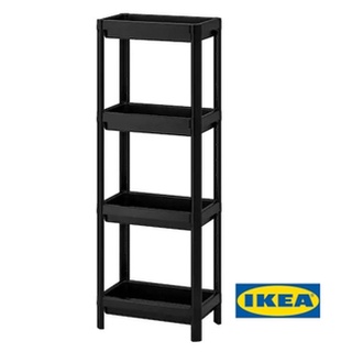 IKEA ชั้นวางของVESKEN สีขาวและสีดำ 36x23x100 ซม.