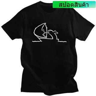 เสื้อยืดแขนสั้น พิมพ์ลายแอนิเมชั่น La Linea Boat สําหรับผู้ชาย