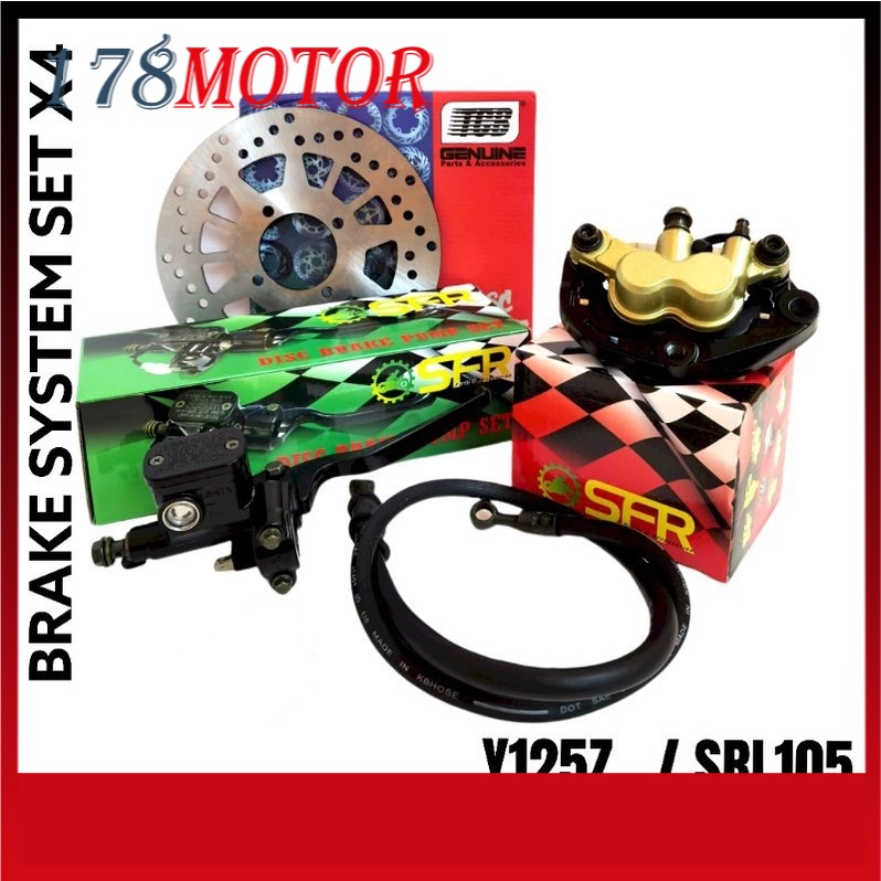 Y125Z SRL105 ชุดระบบเบรคด้านหน้า ชุดปั๊มหลัก X4