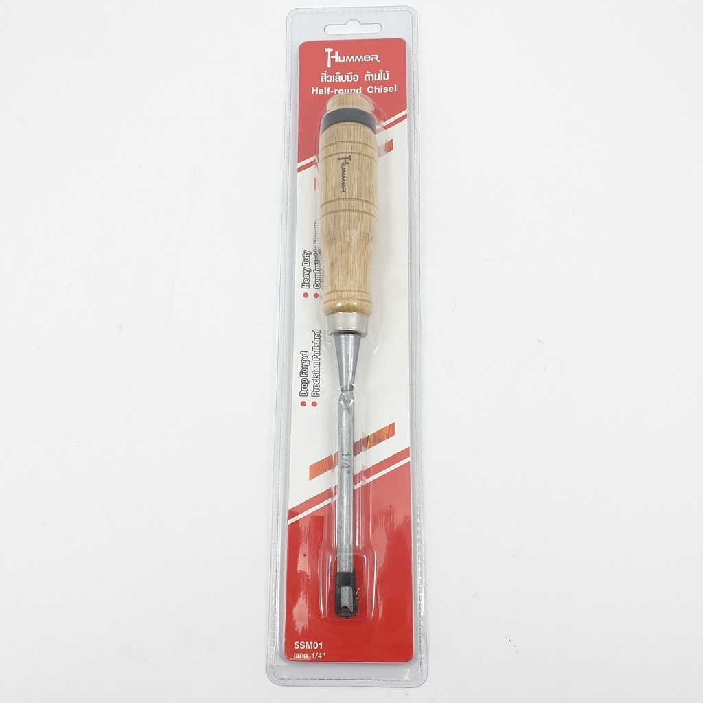 HUMMER สิ่วเล็บมือ ด้ามไม้ รุ่น SSM01 ขนาด 1/4