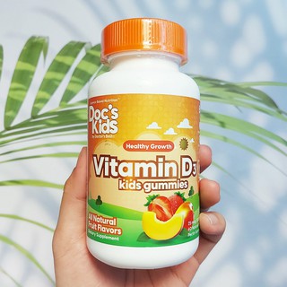 46% OFF EXP:04/23 วิตามินดี 3 สำหรับเด็ก Kids Vitamin D3 All Natural Fruit Flavors 25 mcg 60 Gummies (Doctors Best®)