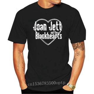 oversize T-shirt เสื้อยืด ผ้าฝ้าย พิมพ์ลาย Joan Jett And The Blackhearts Rock Music สีดํา สําหรับผู้ชาย KKcmdp80FEkjcc47