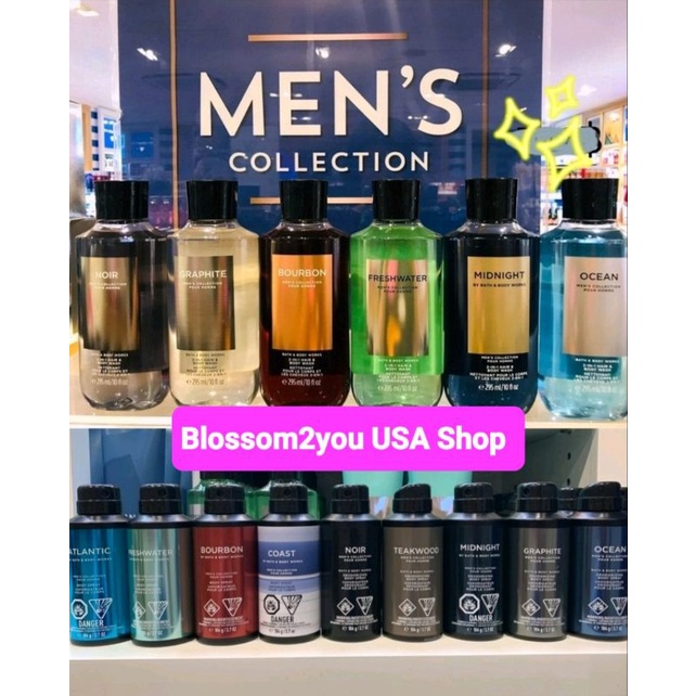 Bath & Body Works กลิ่น Mahogany Teakwood ,Noir, Atlantic ,Cypress,Graphite , Oasis , Stone , After 