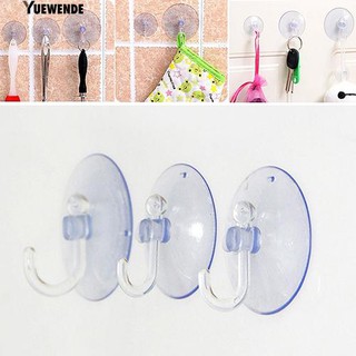 ※‴ 10Pcs Hooks ผนังโปร่งใส Suckers แขวนห้องน้ำ Hooks คัพพูล