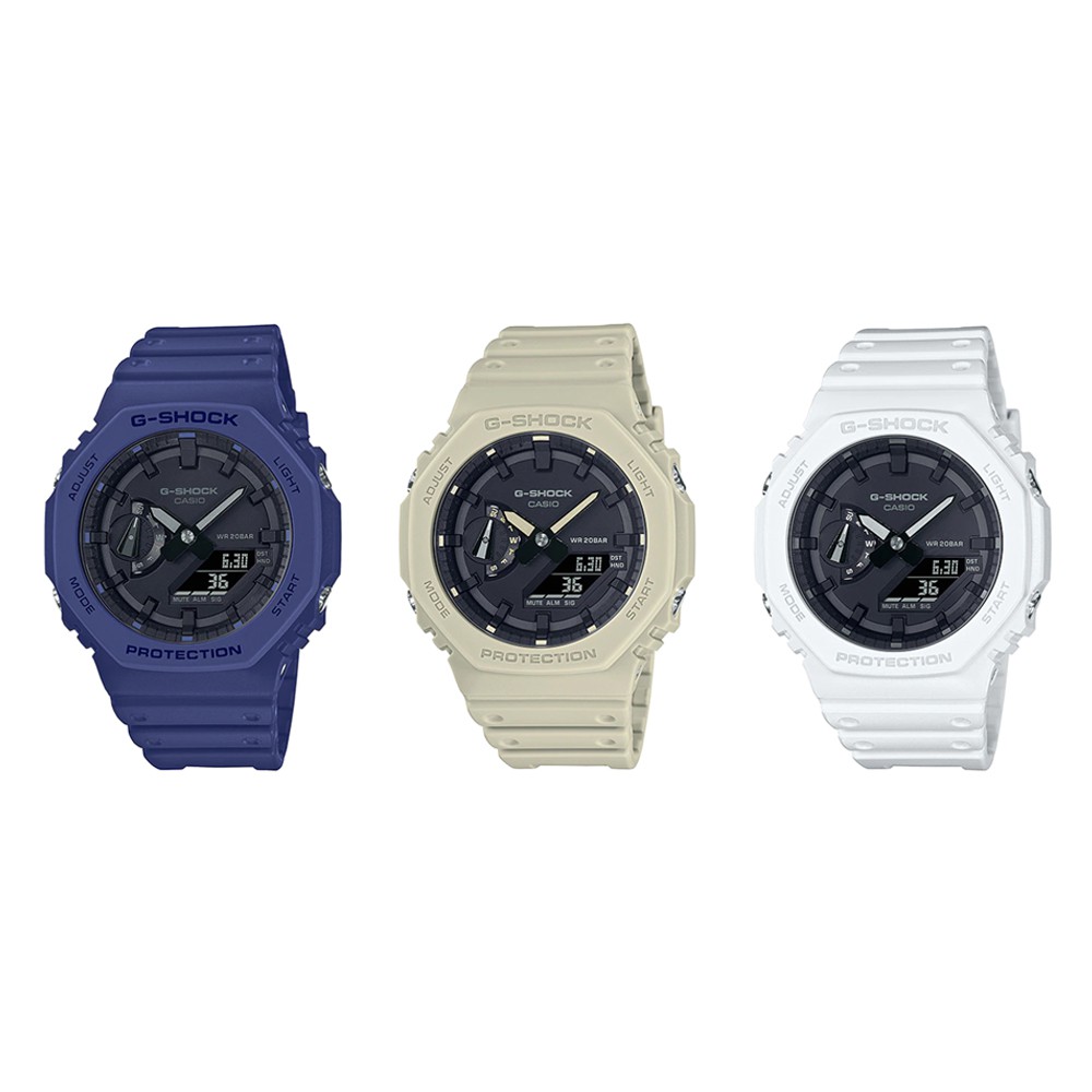 Casio G-Shock นาฬิกาข้อมือผู้ชาย สายเรซิ่น รุ่น GA-2100 (GA-2100-2A,GA-2100-5A,GA-2100-7A)