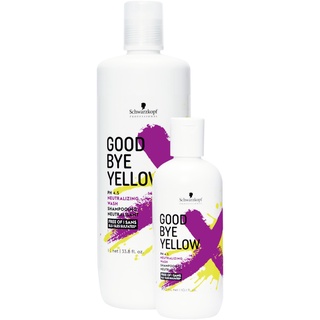 สูตรใหม่ล่าสุด Schwarzkopf Goodbye Yellow  300/1000 ml แชมพูแอนตี้เยลโล่ แชมพูม่วง