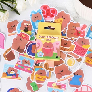 [46ชิ้น] สติ๊กเกอร์กล่อง Yellow Bear