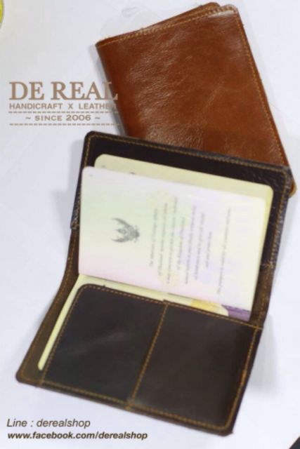 PASSPORT COVER ปกพาสปอร์ต (หนังวัวแท้)  สลักชื่อฟรี  มีรับประกันสินค้า