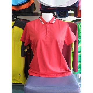 SALE เสื้อโปโลกีฬาคอปกหญิง EGO SPORT EG6168 สีแดงXL รอบอก 40 นิ้ว