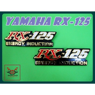 YAMAHA RX125 FUEL TANK EMBLEM LH&amp;RH "RED" &amp; "WHITE" STICKER // สัญลักษณ์ข้อความ RX125 ข้างถังน้ำมันซ้าย-ขวา