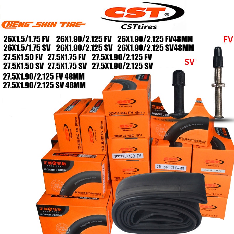 Cst ยางในรถจักรยานเสือภูเขา CST Presta Tube Tiub SV FV 16 นิ้ว 20/26/27.5 นิ้ว 29 นิ้ว 700c/48 มม. 60 มม.