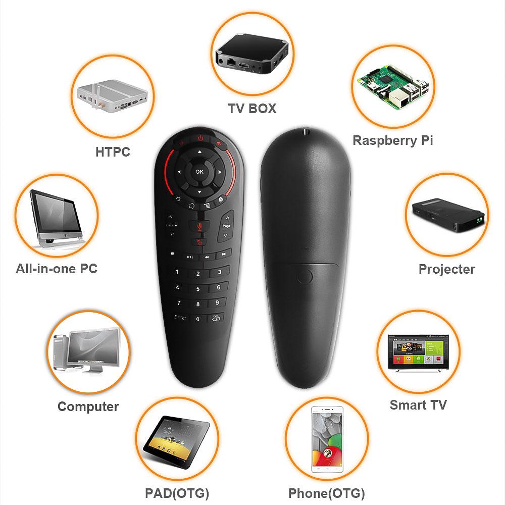 G 30 คีย์บอร์ดไร้สาย 2.4 G พร้อมไมโครโฟนสำหรับ Android TV Box