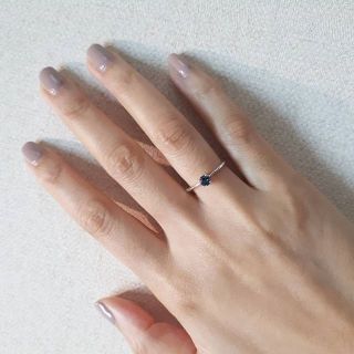 Amano minimal Ring​ แหวนมินิมอล พลอยลอนดอนบลูโทพาส สีฟ้าน้ำทะเล