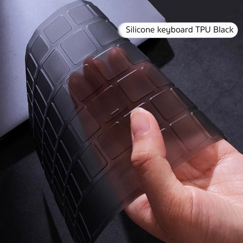 ซิลิโคนคีย์บอร์ดสำหรับแมคบุ๊คTPUสีดำ Silicone Keyboard MacBook แผ่นคลุมคีย์บอร์ด