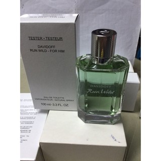 Davidoff run wild for him edt 100ml. กล่องtester