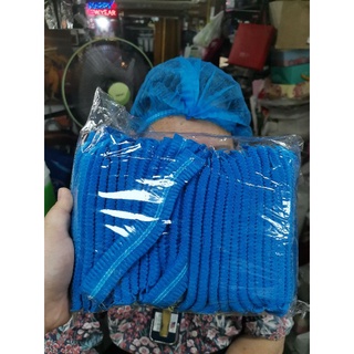 100ชิ้น นะจะ พร้อมส่ง หมวกคลุมผม อย่างดีจ้าแพ็ค 100ชิ้น