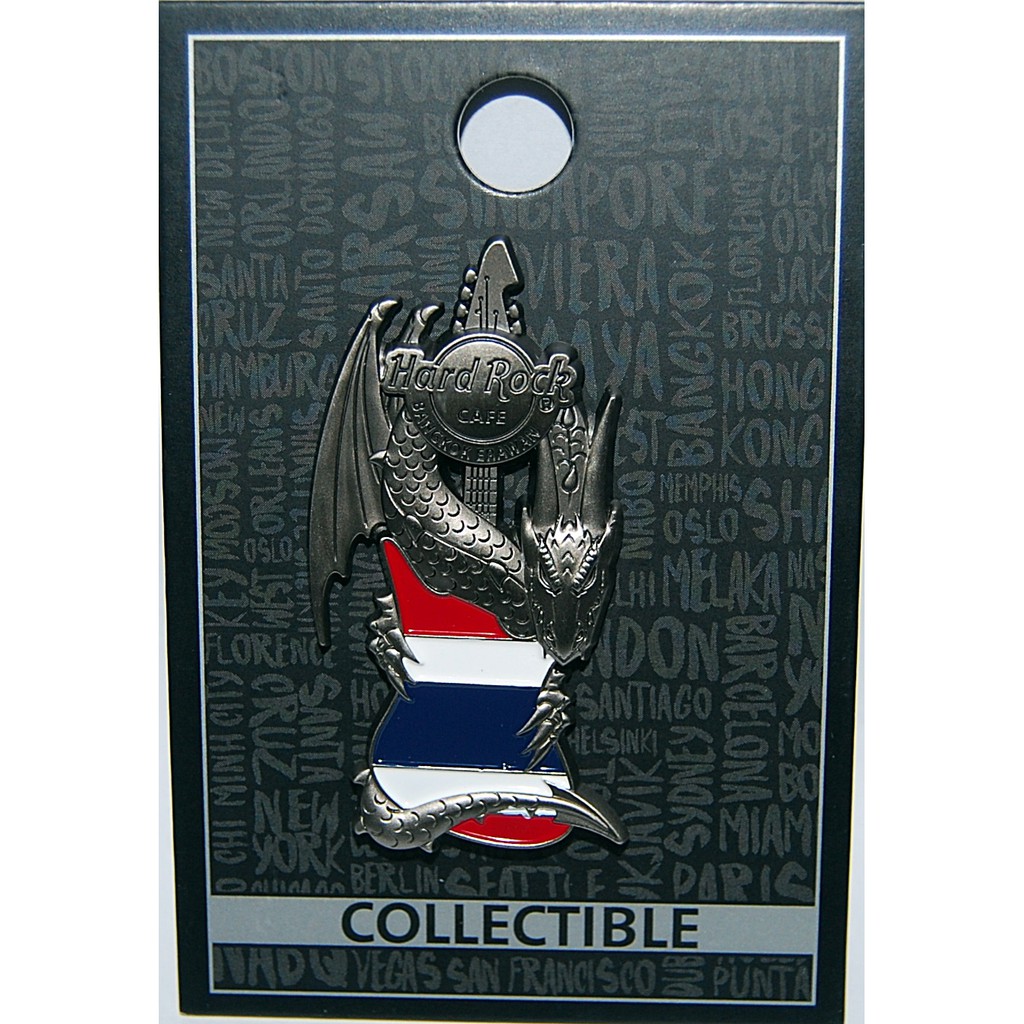 Hard Rock Cafe BANGKOK ERAWAN 2020 Dragon & Flag Guitar Pin