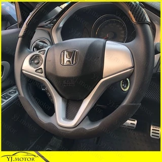 ปลอกหุ้มพวงมาลัยรถยนต์ คาร์บอนไฟเบอร์ สําหรับ Honda HR-V HRV GM6 Jazz Gk5 ปี 2015-2019
