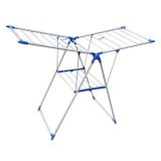 KK_Shop ราวตากผ้า แบบกางปีก รุ่น Drying rack 2wing(Big)- สีขาว/ฟ้า