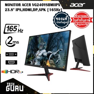 [พร้อมส่ง] หน้าจอคอมพิวเตอร์ MONITOR ACER VG240YSBMIIPX 23.8" IPS รหัส S ตัวเทพ(IPS, HDMI, DP, SPK) 165Hz (SIS)