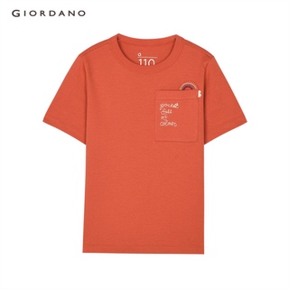 GIORDANO เสื้อยืดเเขนสั้นเด็ก Juniors Pocket Tee 03022205